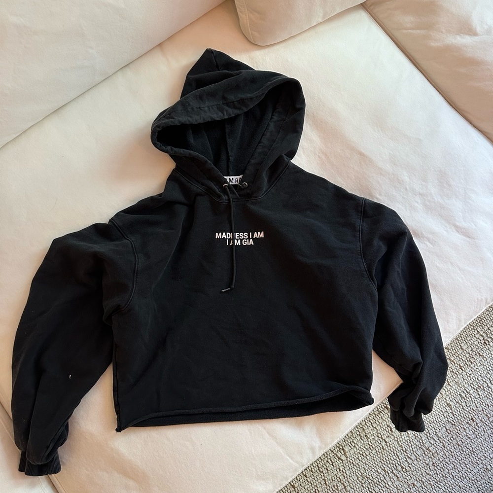 I Am Gia Black Hoodie size S